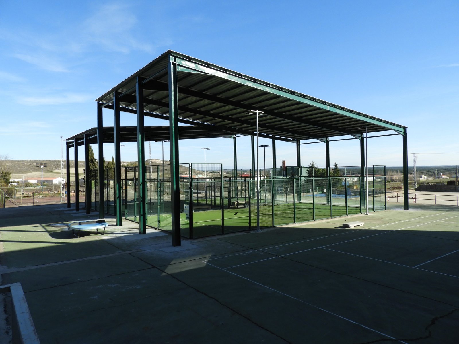 Cubierta de las pistas de padel