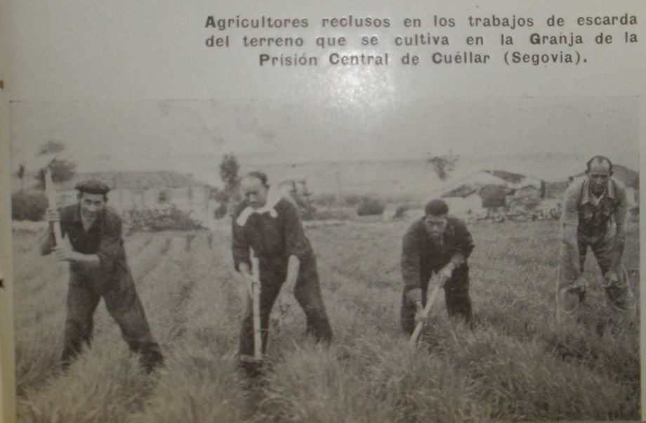 Presos del castillo de Cuéllar escardando en los campos de los alrededores